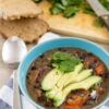Mexican inspired Vegan Black Bean Soup. Ready in 20 minutes | #dinner #vegan | 