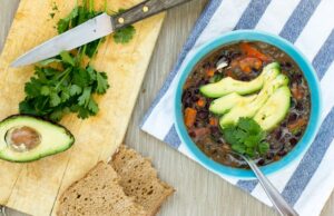 Mexican inspired Black Bean Soup. Ready in 20 minutes | Hurry The Food Up