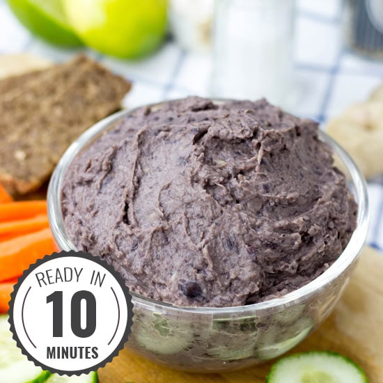 High Protein Vegan Black Bean Dip #vegan #dip #black beans | 