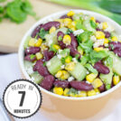High Protein Kidney Bean Salad. Greek And American Cuisine In One Bowl #salad #vegetarian | 