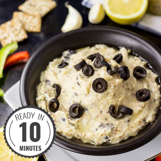 High Protein White Bean and Mustard Dip #vegan #dip | 