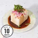 Japanese silken tofu with radish and basil featured image | Hurry The Food Up