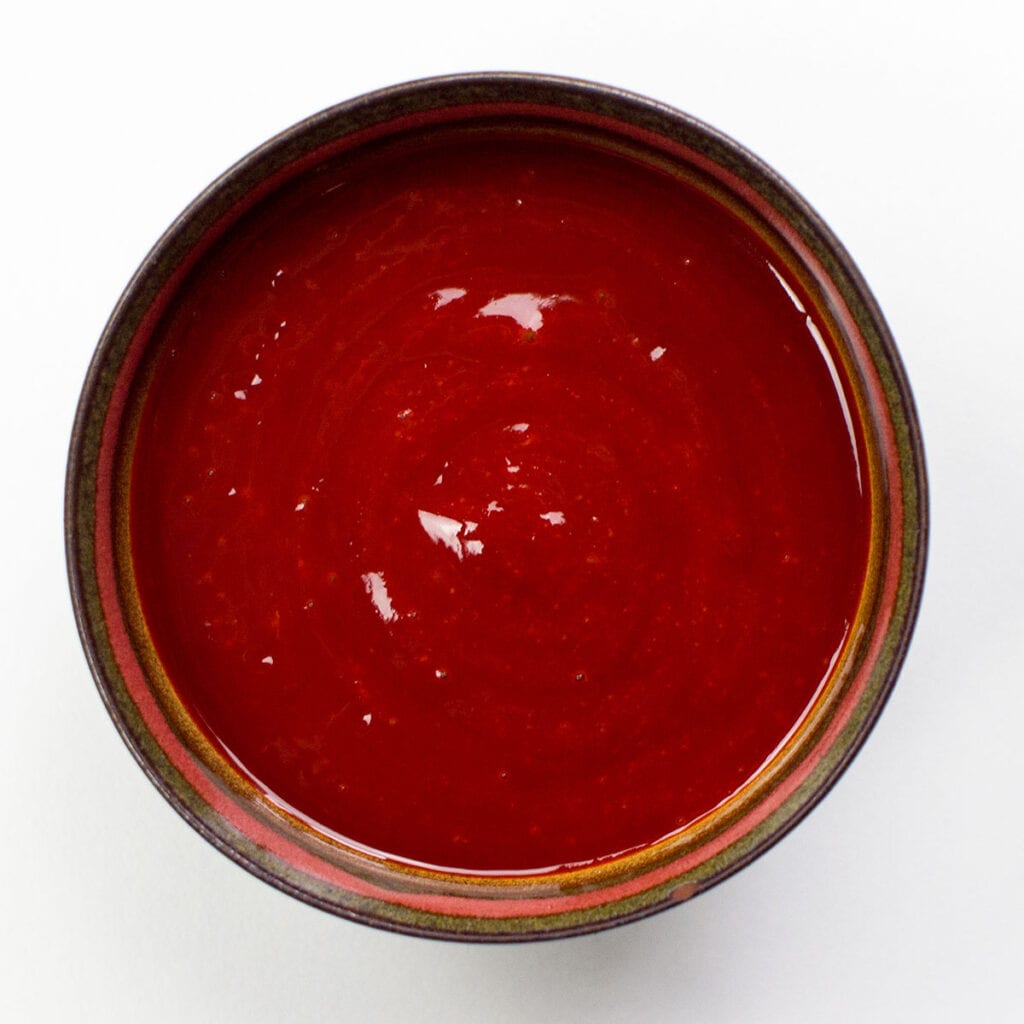 Sambal manis on white background
