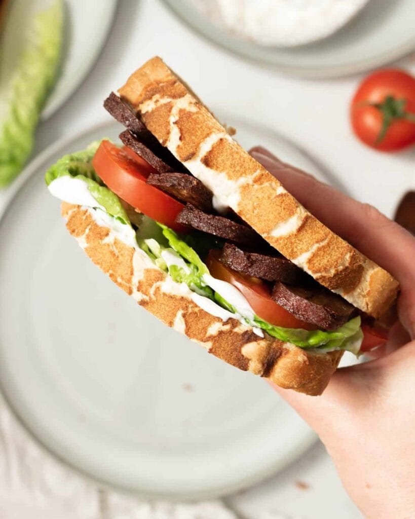T.L.A.T Sandwich (Tofu/Lettuce/Avocado/Tomato) - Top 30 Vegan High-Protein Breakfast Recipes | Hurry The Food Up