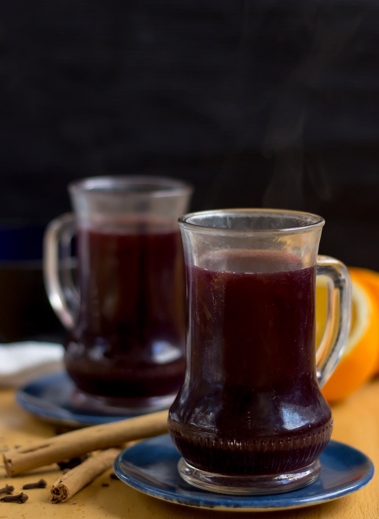 German Mulled Wine served in glasses