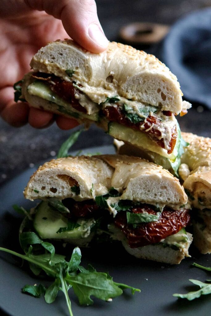 30 Best Vegan Sandwich Recipes - Ultimate Vegan Bagel Sandwich | Hurry The Food Up
