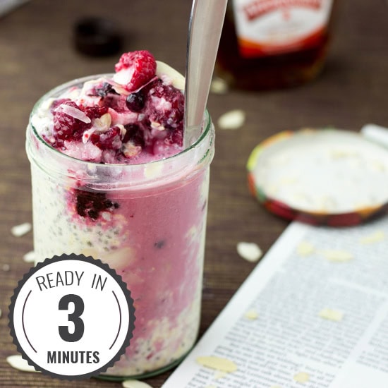 Kat’s Vegan Overnight Oats in a Jar (3 Minutes)