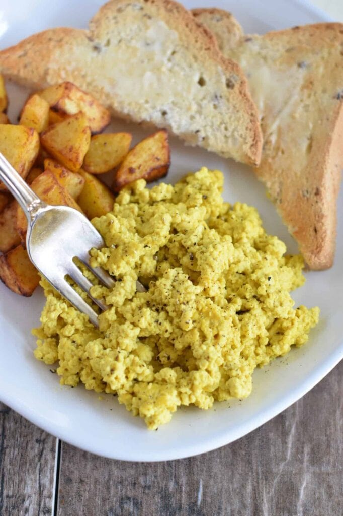 Cheesy Vegan Tofu Scramble - Top 30 Vegan High-Protein Breakfast Recipes | Hurry The Food Up