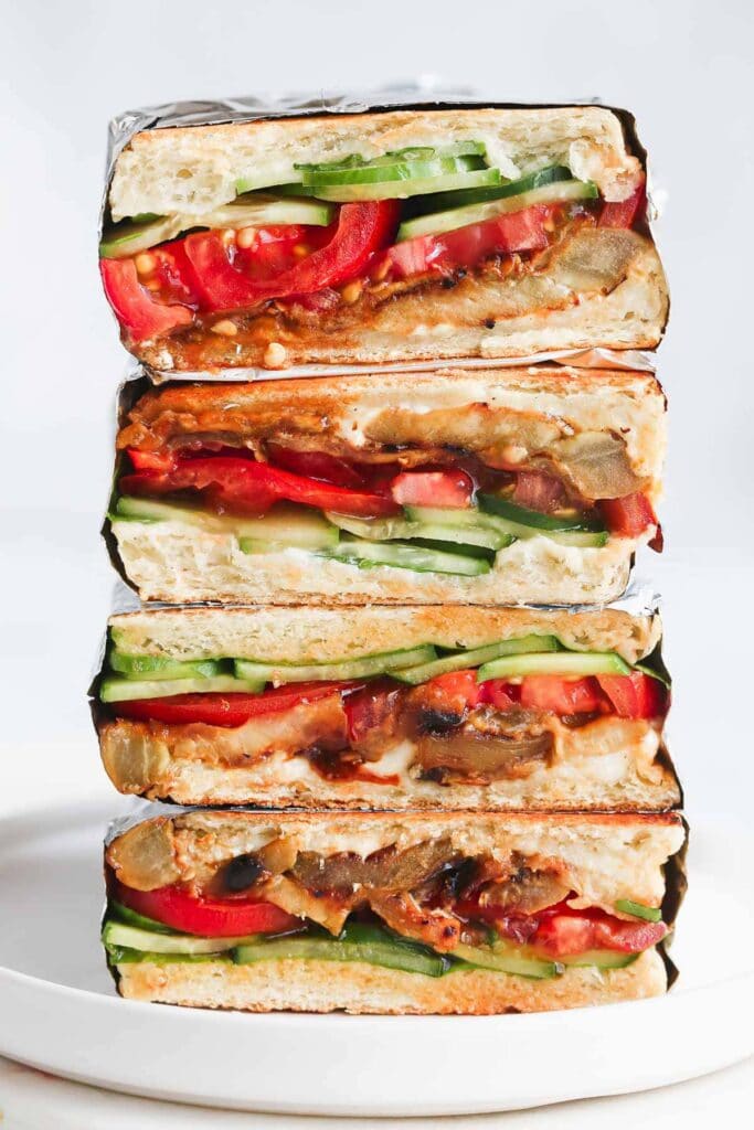 30 Best Vegan Sandwich Recipes - Vegan Eggplant Sandwich | Hurry The Food Up
