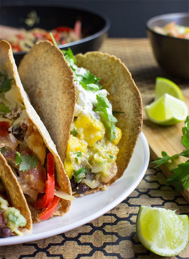 Mexican Vegetarian Tacos - Authentically Awesome - vegetarian tacos ready to serve #vegetarian #tortillas | 