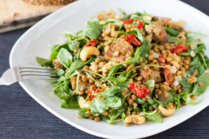 Arugula lentil salad is ready to eat | Hurry The Food Up