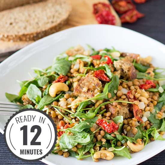 Arugula Lentil Salad From Heaven (12 Min, Vegan)