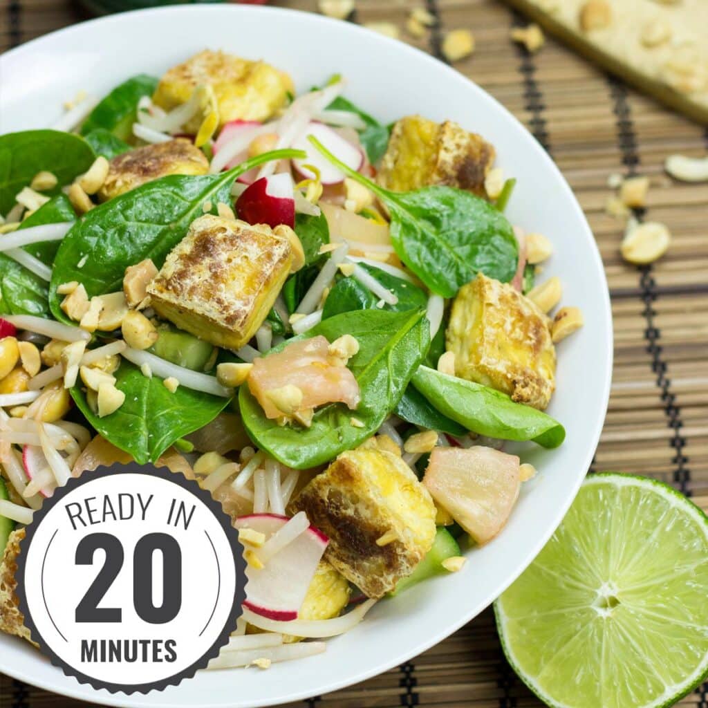 Crunchy Asian Tofu Salad (High Protein and Vegan)