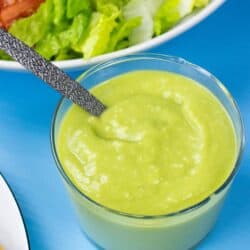 Avocado dressing for salad is ready and served | Hurry The food Up