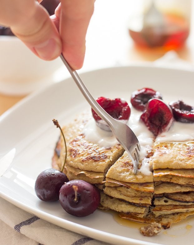 This world's simplest pancakes recipe contains just two ingredients (egg and banana) and is super quick - just minutes from bowl to plate! Simple and tasty. | 