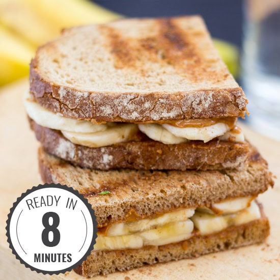 High Protein & Anti Hangover Peanut Butter and Banana Sandwich