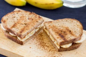 Anti Hangover Peanut Butter Banana Sandwich. Ready in 8 mins. | #hangover #vegan | 