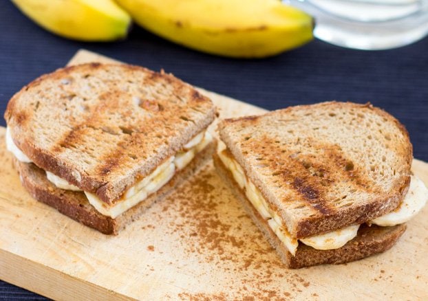 Anti Hangover Peanut Butter Banana Sandwich. Ready in 8 mins. | #hangover #vegan | 