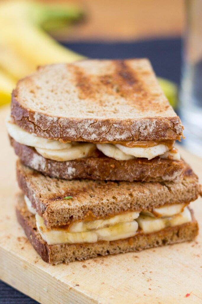 Anti Hangover Peanut Butter Banana Sandwich. Ready in 8 mins. | #hangover #vegan | 