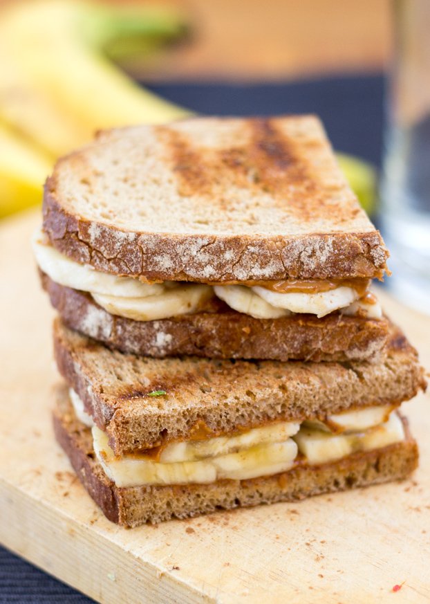 Anti Hangover Peanut Butter Banana Sandwich. Ready in 8 mins. | #hangover #vegan | 