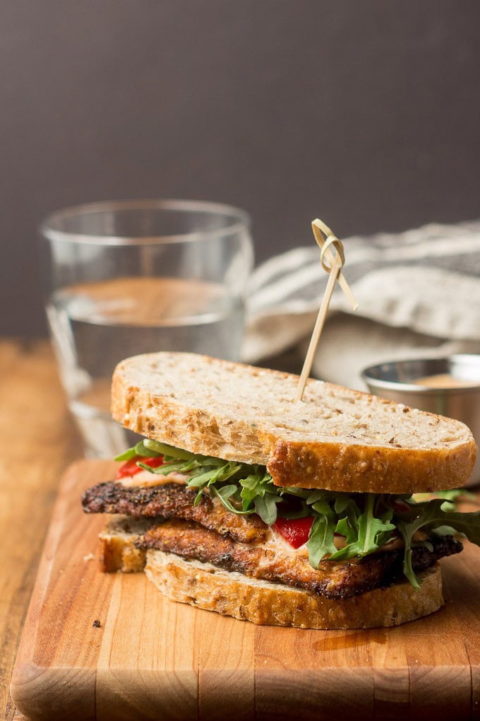 30 Best Vegan Sandwich Recipes - Blackened Tempeh Sandwich | Hurry The Food Up