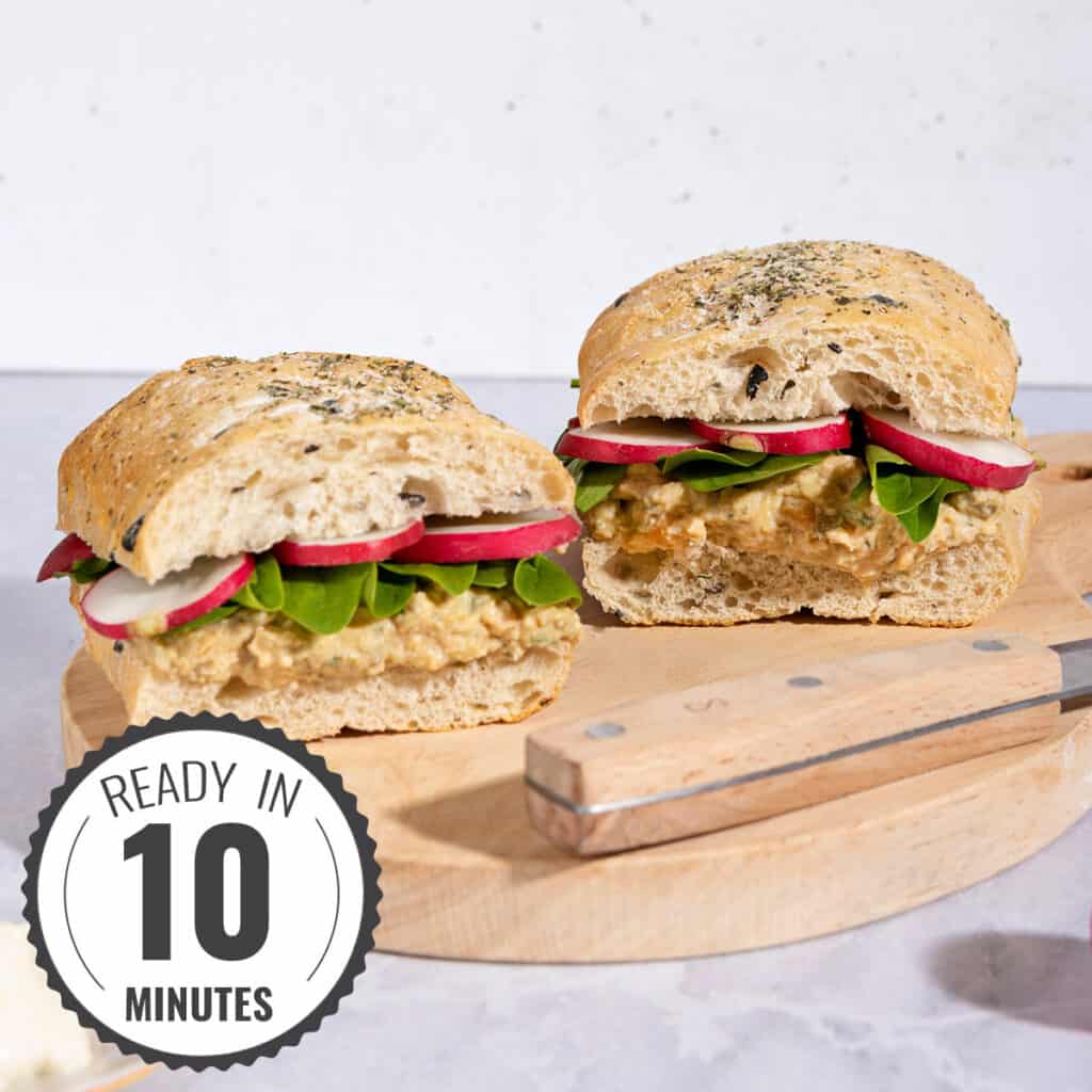Supreme Vegetarian Chickpea Salad Sandwich | 23g Protein