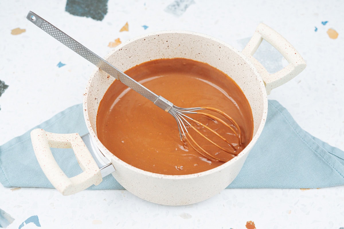 The process of cooking chocolate protein pudding | Hurry The Food Up