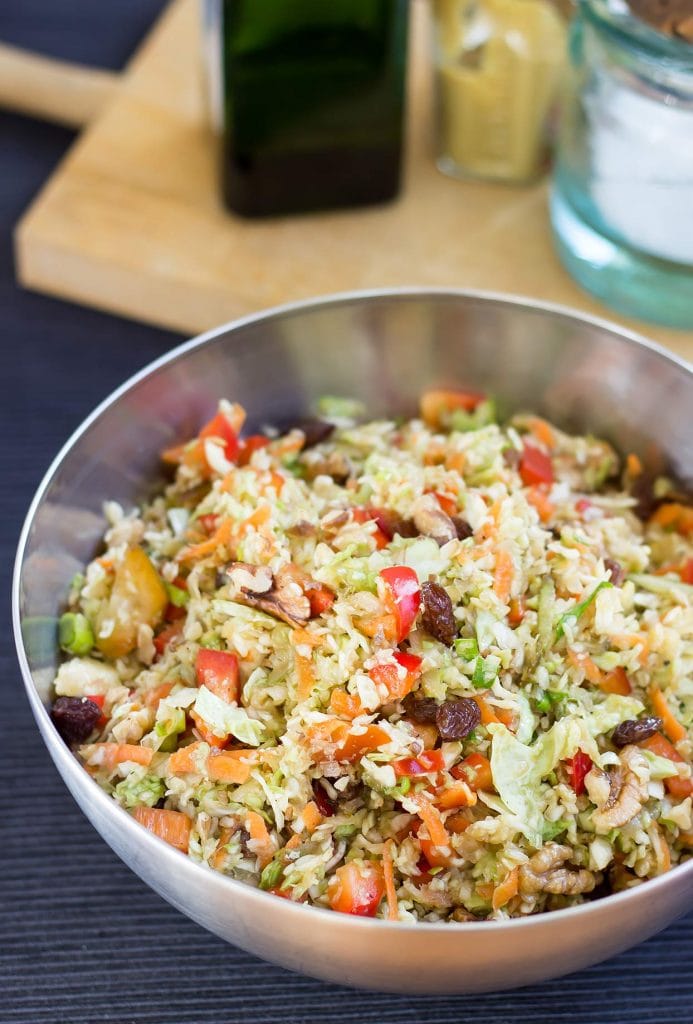 Colourful Christmas Slaw. Ready in 20 mins. | #sidedish #vegan | 