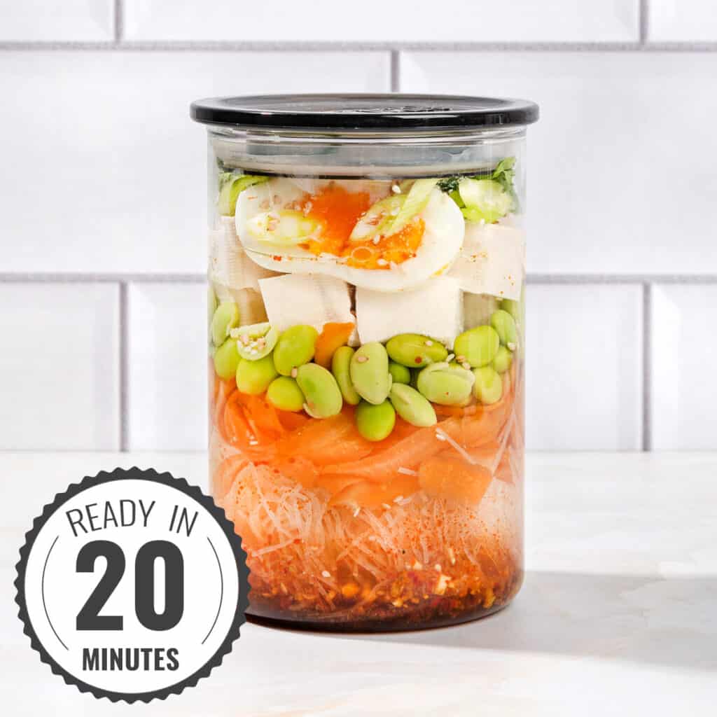 Easy Homemade Ramen in a Jar  (Vegetarian)