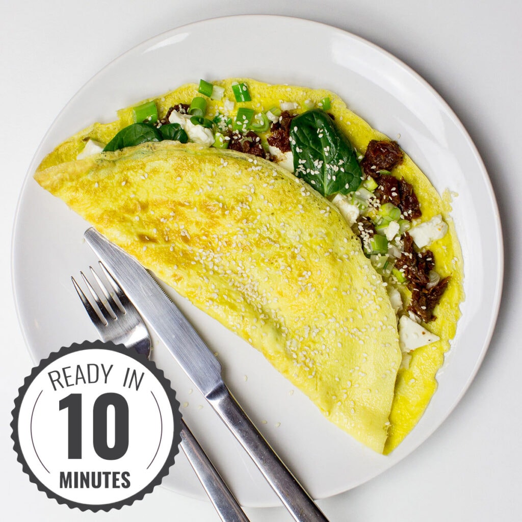 Greek Tomato & Feta Omelette
