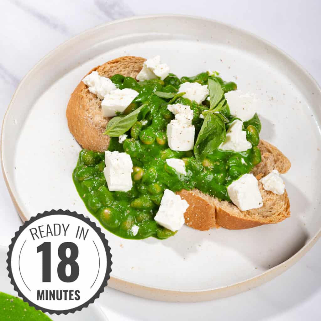 Healthy Greens and Beans on Toast Breakfast
