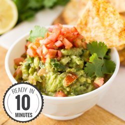 A tangy guacamole with crispy tortillas perfect as a healthy snack or party addition. Delicious, animal-free and thrown together in less than fifteen minutes | 