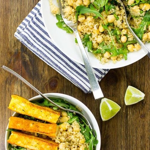 Heavenly Halloumi Salad – Curb Your Hunger - the Halloumi Salad is served #salt #salad | 