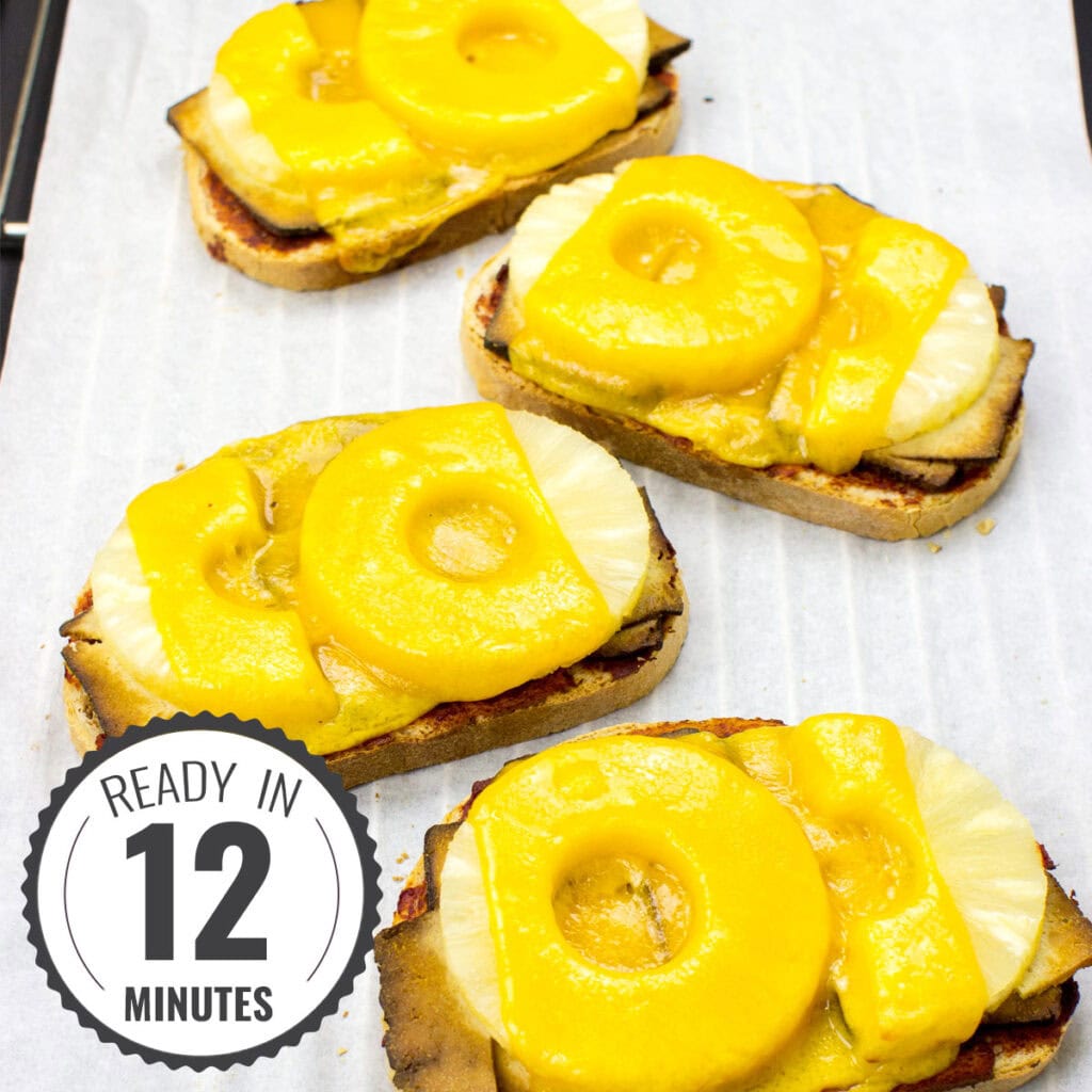 Vegetarian Hawaiian Tofu Toast with Pineapple and Cheddar – 12‑Minute High‑Protein Snack