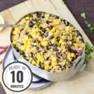 High Protein Black Bean and Corn Summer Salad #vegan #beansalad | 