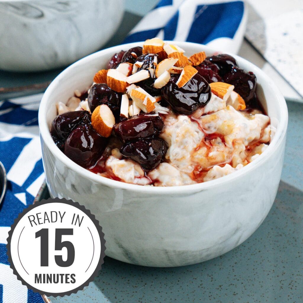 Creamy Cherry High Protein Oatmeal