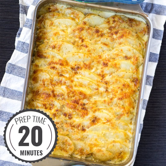 Crowd-Pleasing Potato Gratin. Prep Time 20 minutes, Bake Time 40 minutes | #Christmas #vegetarian | 
