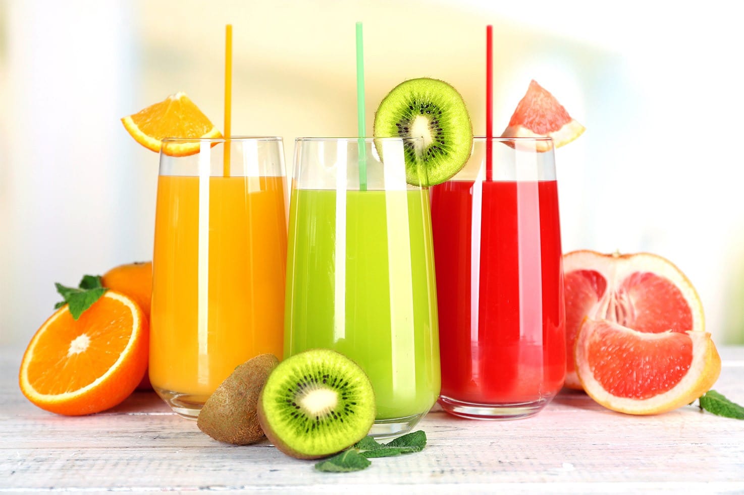 Three kinds of juices like orange, kiwi, grapefruit | Hurry The Food Up