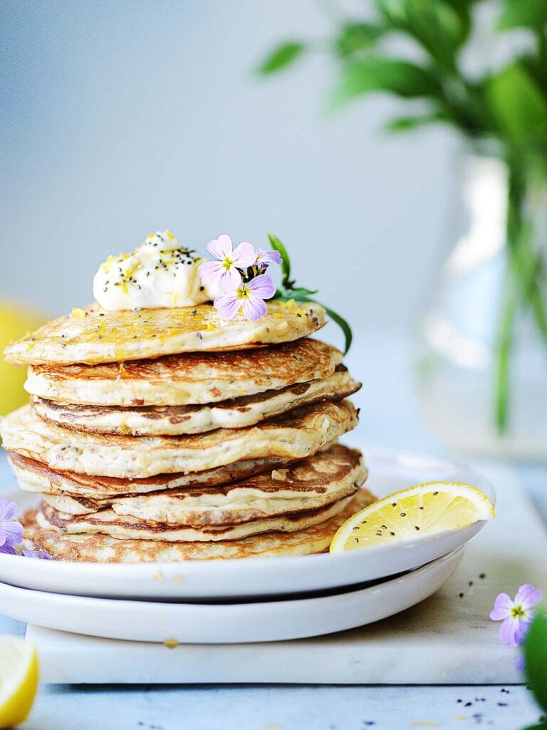 Lemon Chia Protein Pancakes - Tasty and Delicious Egg White Recipes You Must Try | Hurry The Food Up