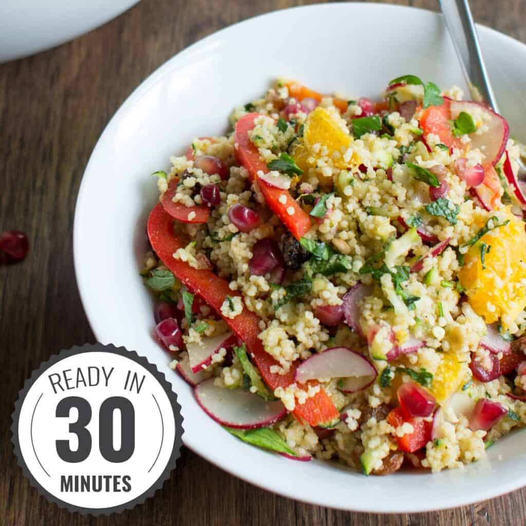 Moroccan Couscous Salad (vegan & six portions of veg!)