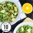 Crunchy Pear Walnut Salad with a Mustard Orange Dressing #vegan #salad | 