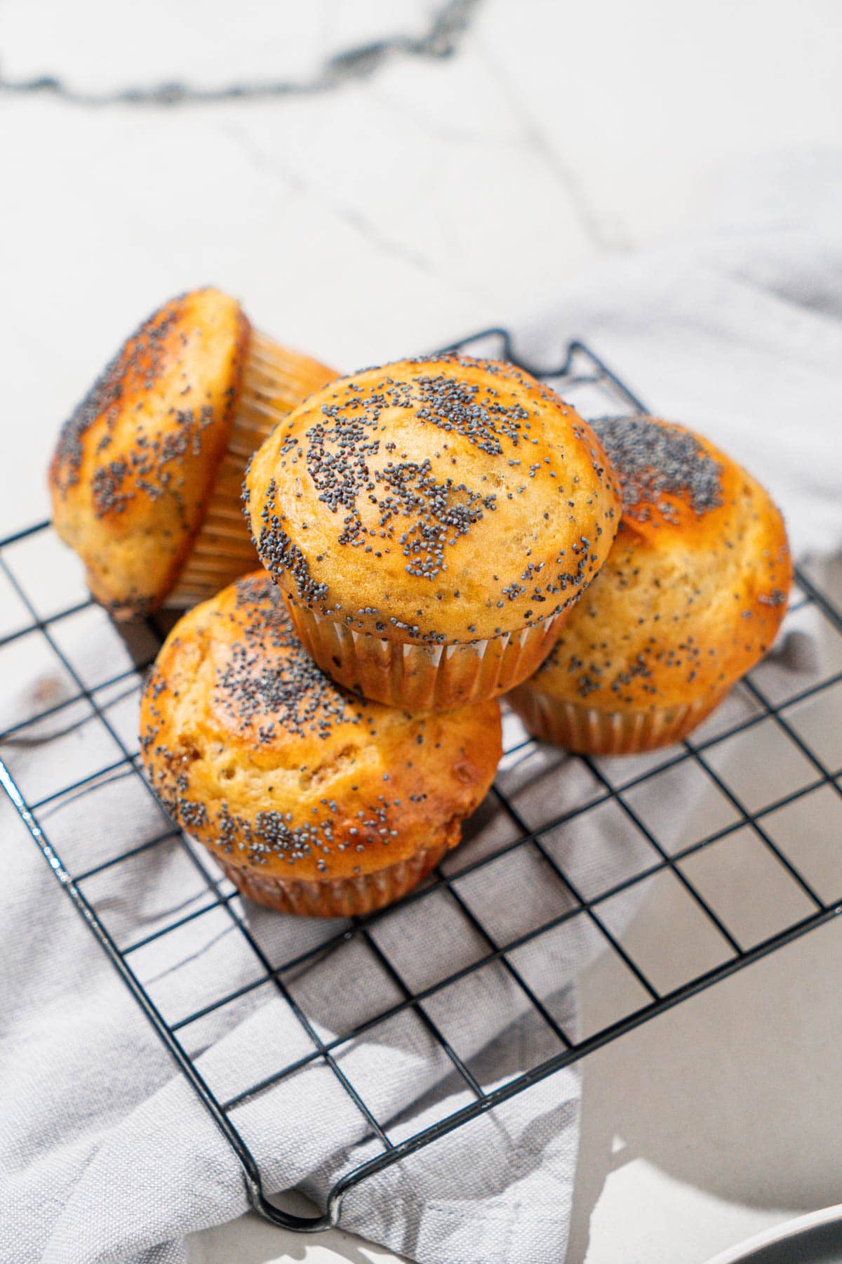Protein muffins are on the metal grid | Hurry The Food Up