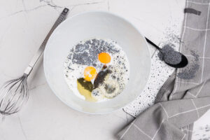 The process of mixing the wet ingredients in a large bowl | Hurry The Food Up