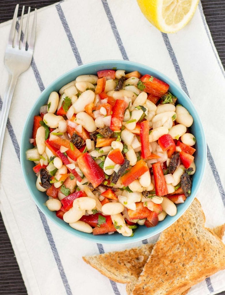 High Protein White Bean Salad | 