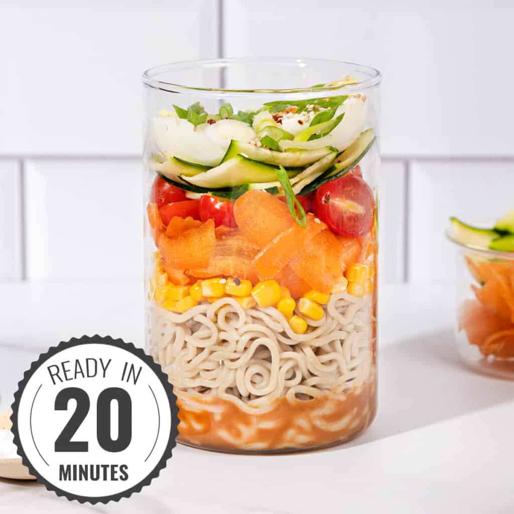 Vegetarian Ramen Noodle Salad in a Jar | 18 g Protein