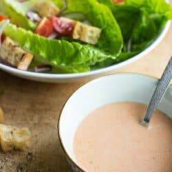 Vegan caesar dressing recipe card image| Hurry The food Up
