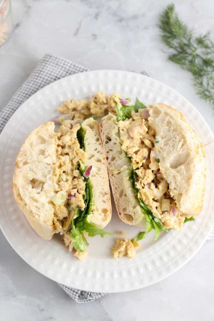 30 Best Vegan Sandwich Recipes - Vegan Chicken Salad with Soy Curls | Hurry The Food Up