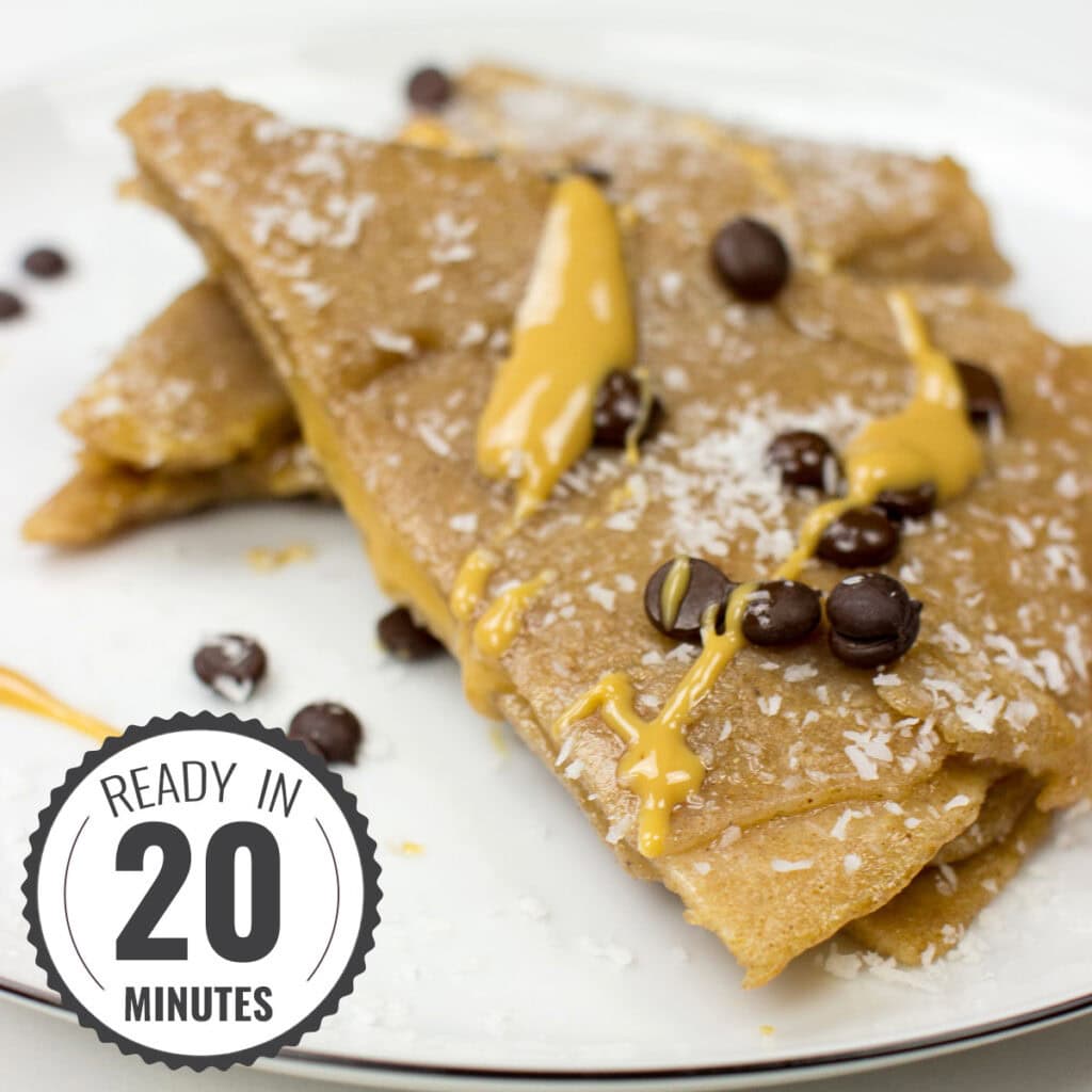 Vegan Chocolate & Coconut Crepes (Gluten-Free Option)