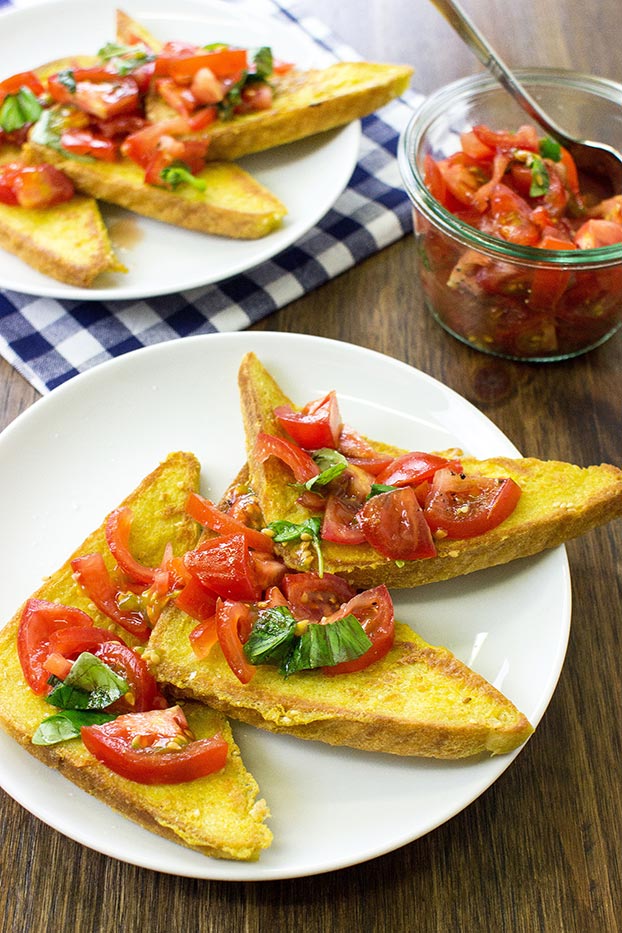 Easy Vegan French Toast – No fuss, just taste - toasts are ready #salt #turmeric | 