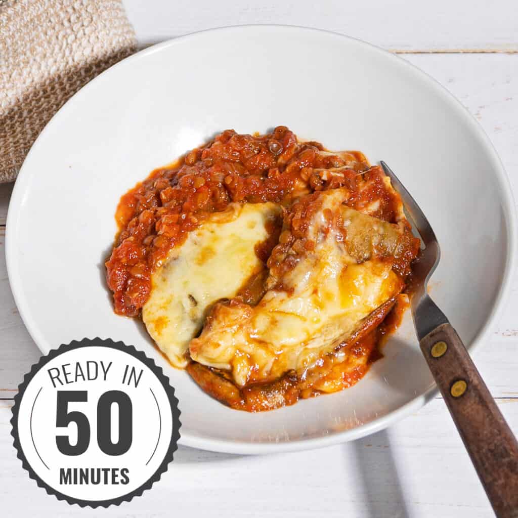 Aubergine and Lentil Vegetarian Moussaka